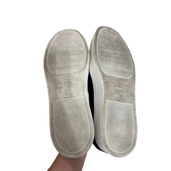 Vince Women's Black Warren Suede Slip On Platform Sneaker Size 11 0400010684847 - Picture 7 of 9
